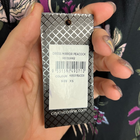NWT City Chic mirror peacock strapless dress - Picture 8 of 12